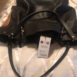 Leather canvas Burberry tote